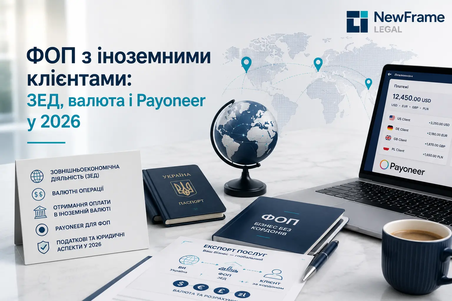 ФОП з іноземними клієнтами: ЗЕД, валюта і Payoneer у 2026