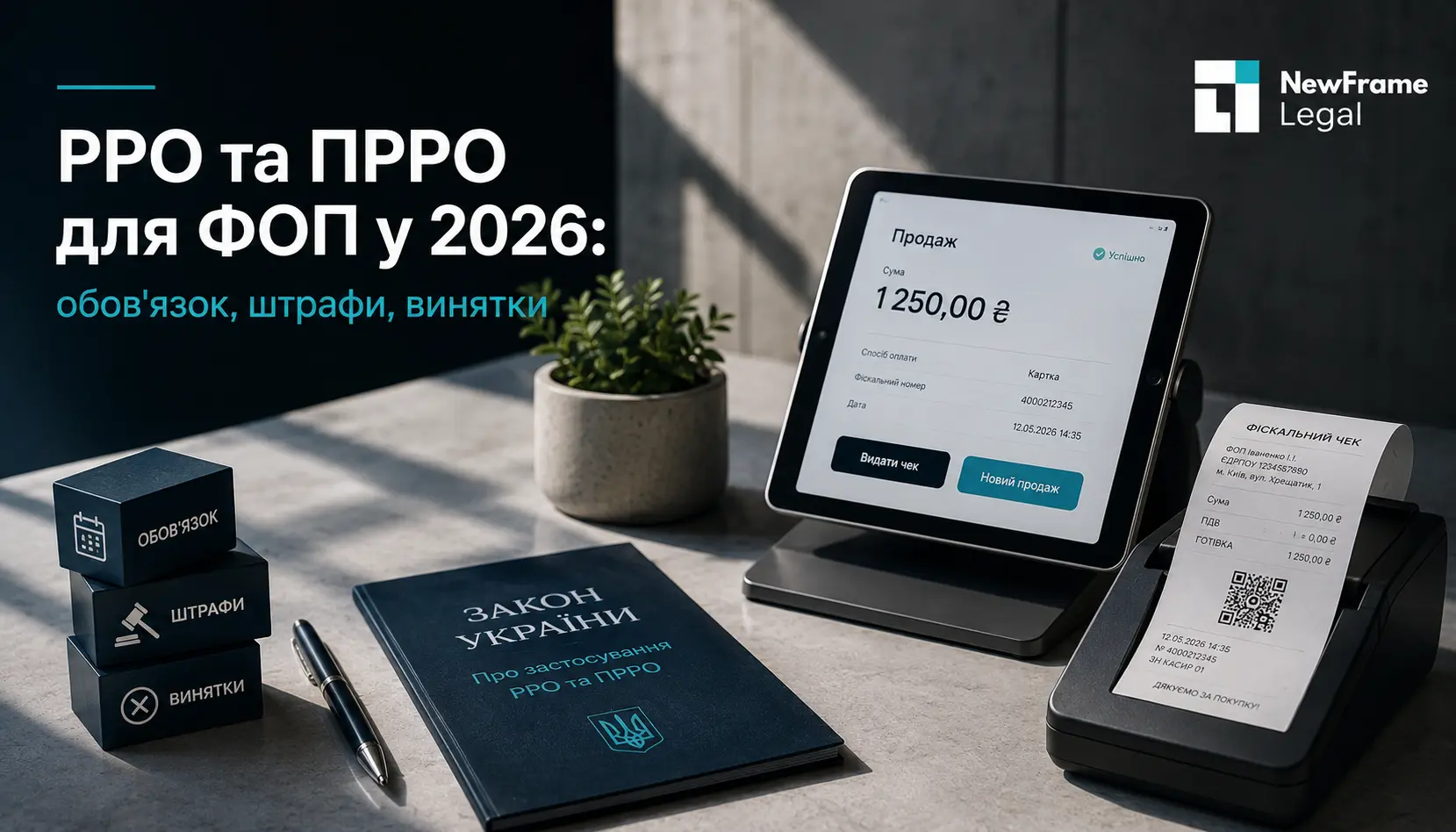 РРО та ПРРО для ФОП у 2026: обов'язок, штрафи, винятки